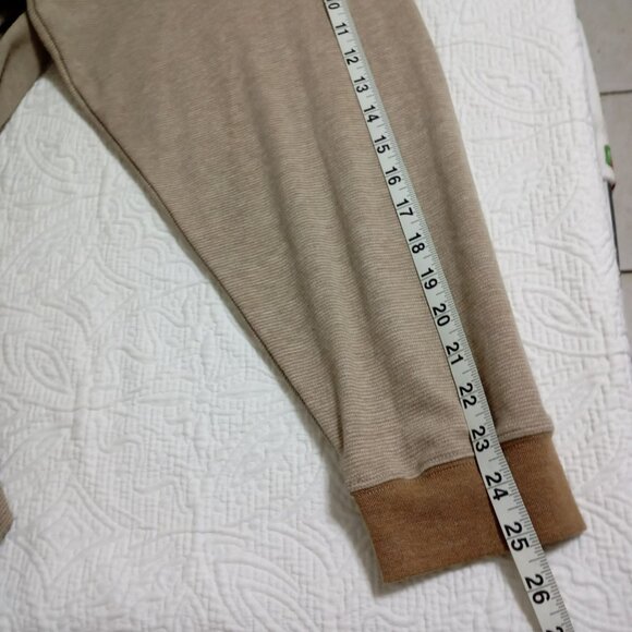 Che©reskin Mens Long Sleeve Polo Shirt Textured Khaki Button Collar Xxl - Picture 14 of 14